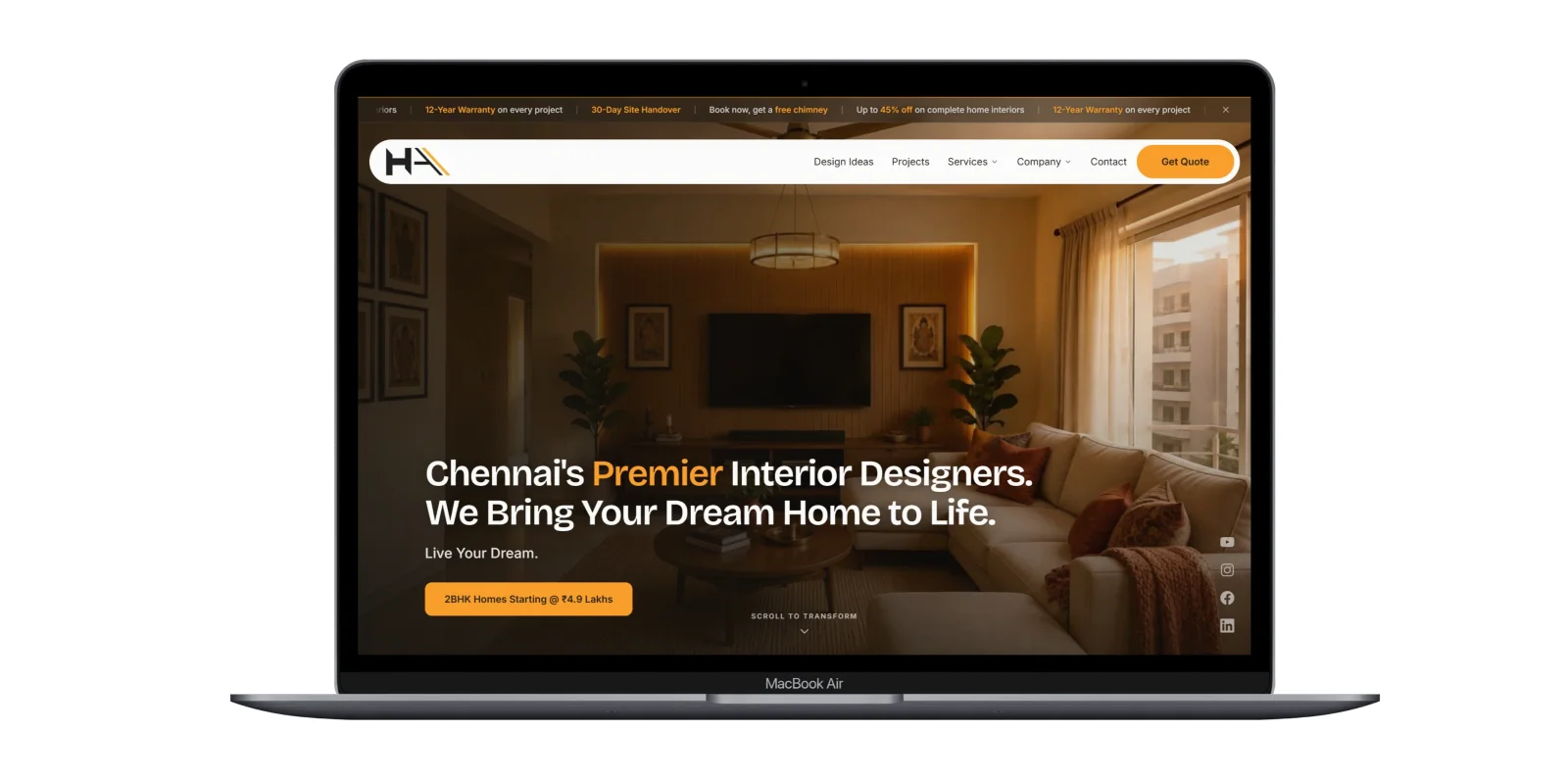 Homeadmire website preview