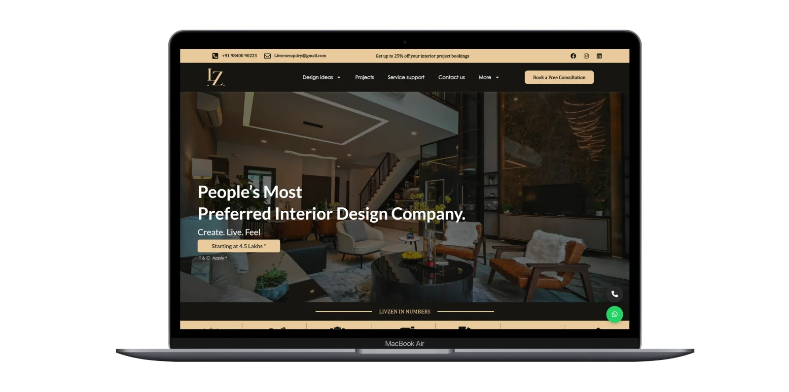 Livzen Studio website preview